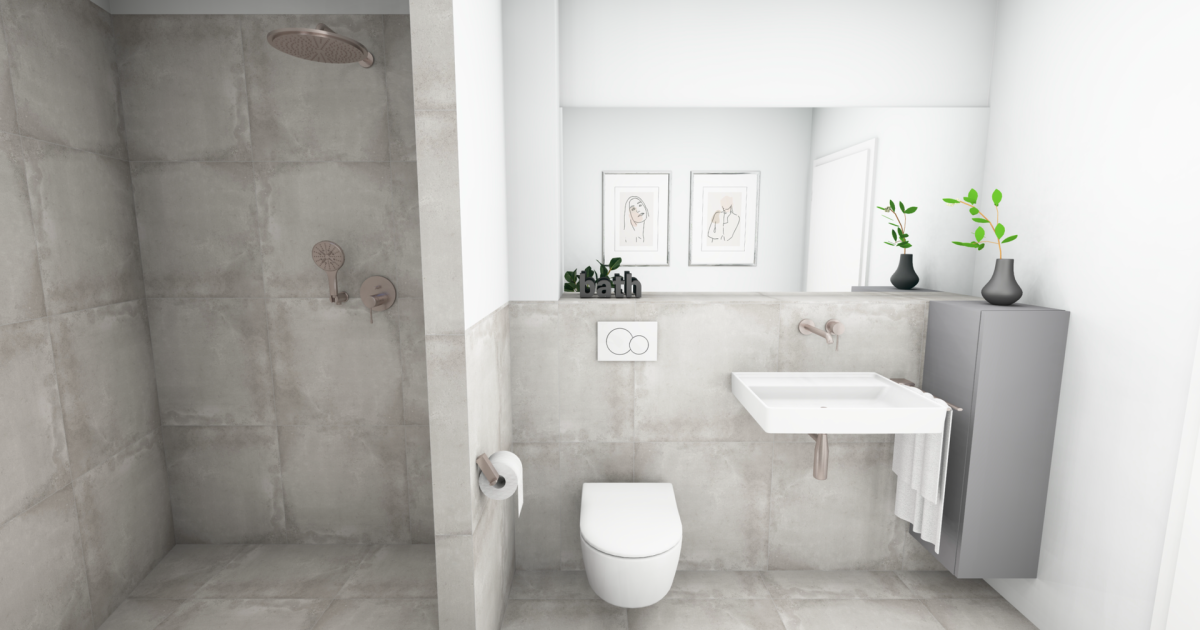 Badezimmer Beispiel Visualisierung